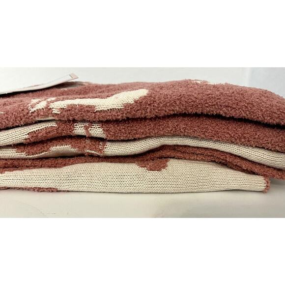 Cupcakes and Cashmere Hand Towels Pink BOWS Pink White Set of 2 - Picture 4 of 4